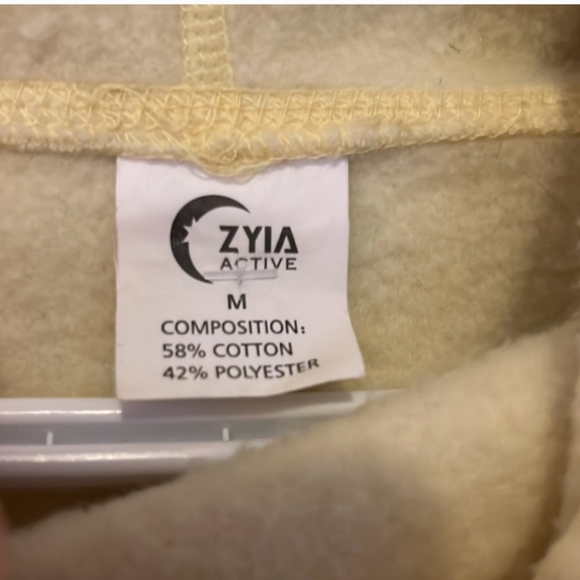 ZYIA Active Oh So Soft Cowl Neck Hoodie Yellow size medium - Picture 2 of 6